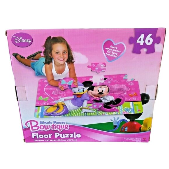 Disney Minnie Mouse Bow-Tique Floor Puzzle 46 Pieces 24in × 36in Ages 3+ - Picture 6 of 8